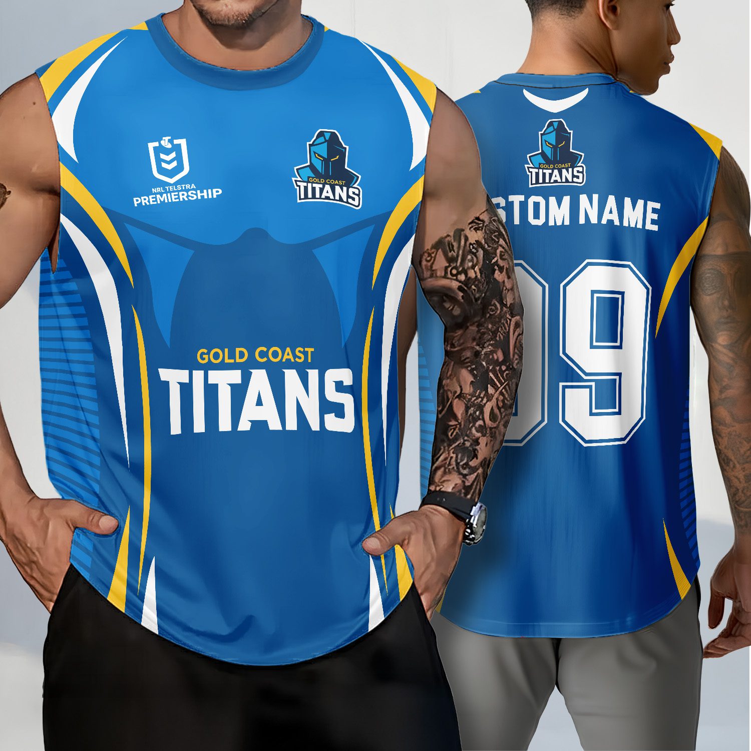 Gold Coast Titans Personalized Tank Top Gift For Fans Gold Coast Titans Personalized Tank Top Gift For Fans