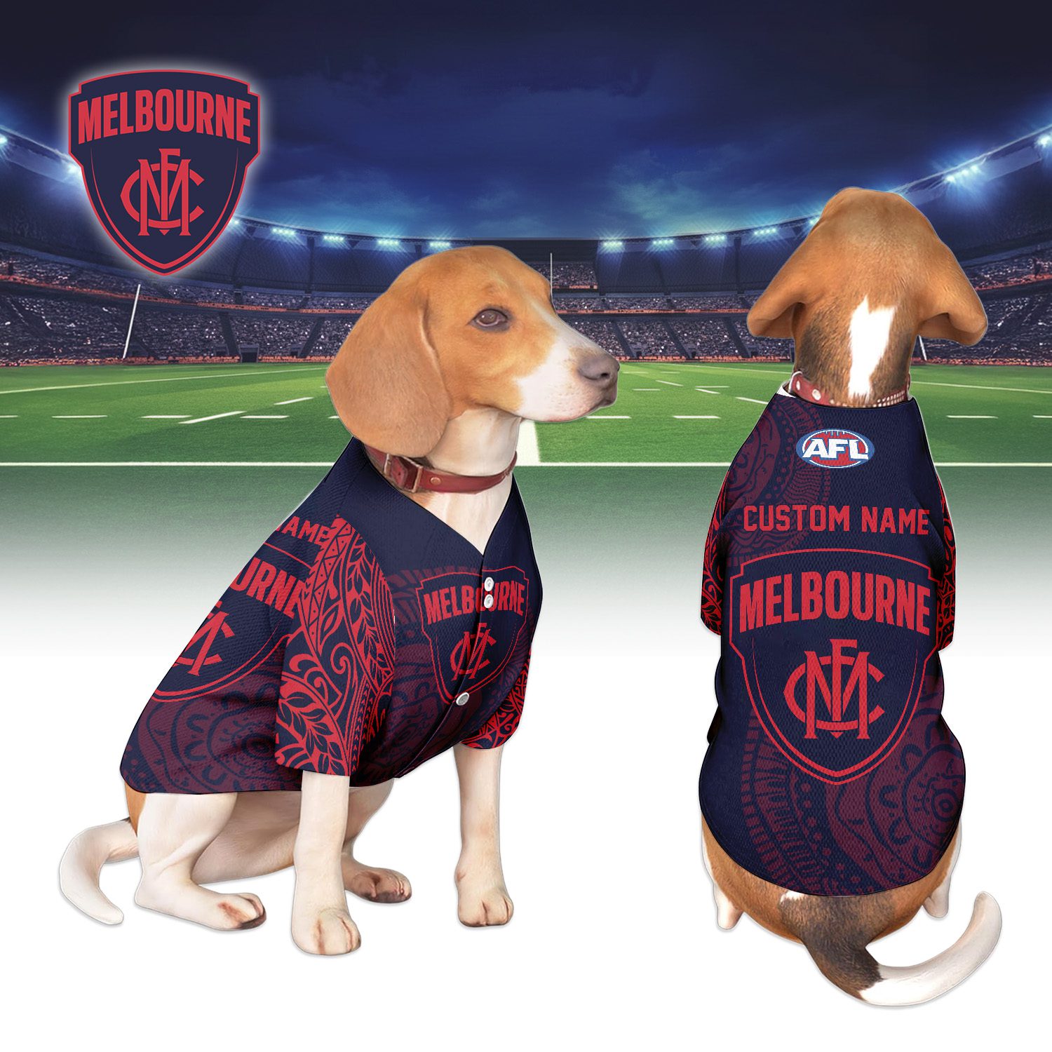 Melbourne Demons Personalized Pet Baseball Jersey Gift For Fans Melbourne Demons Personalized Pet Baseball Jersey Gift For Fans
