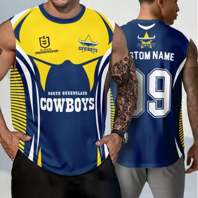 NRL North Queensland Cowboys Personalized Tank Top Gift For Fans