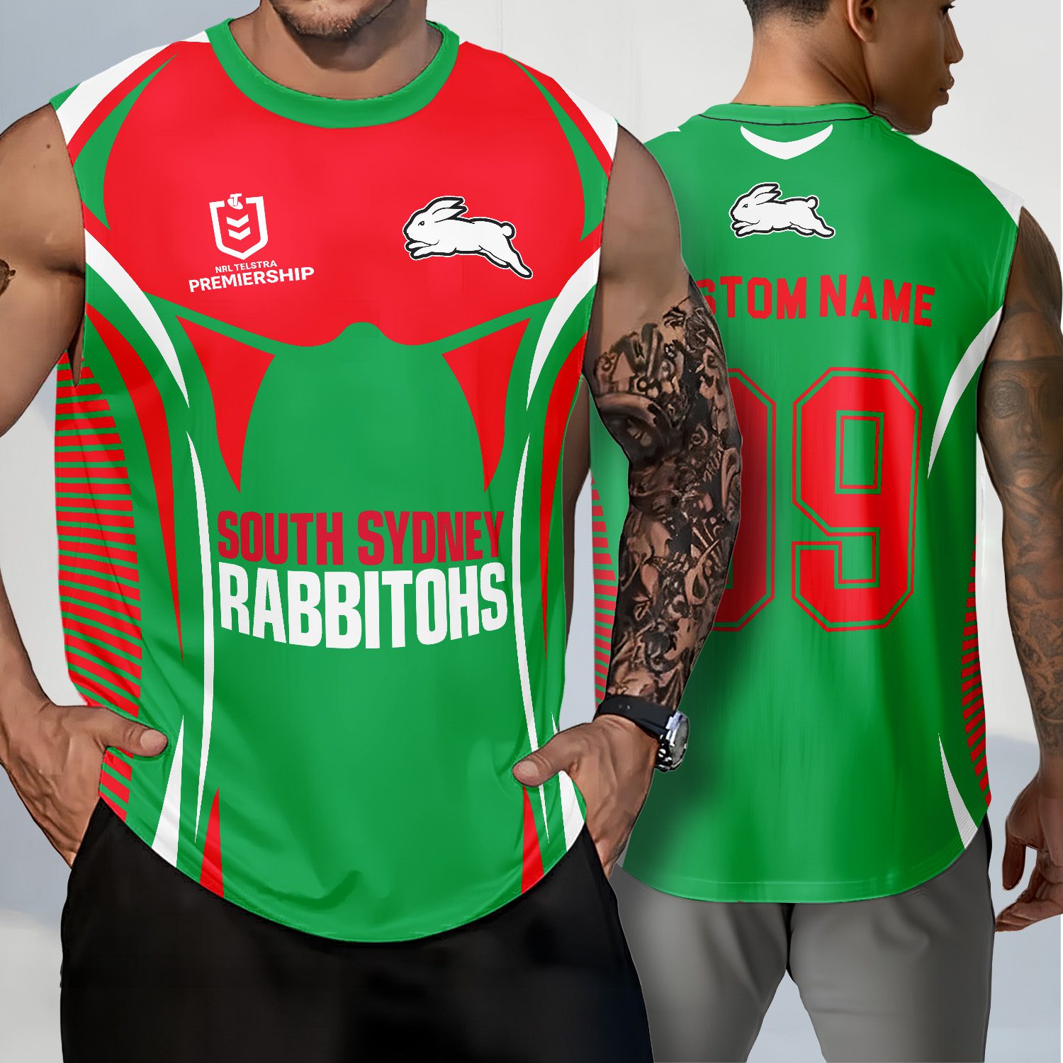South Sydney Rabbitohs Personalized Tank Top Gift For Fans South Sydney Rabbitohs Personalized Tank Top Gift For Fans