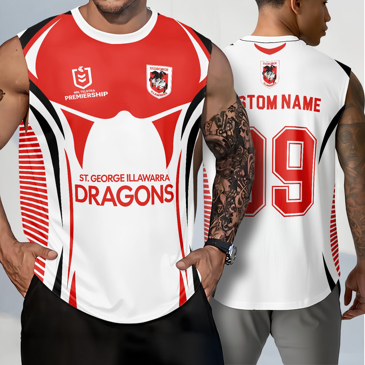 St. George Illawarra Dragons Personalized Tank Top Gift For Fans St. George Illawarra Dragons Personalized Tank Top Gift For Fans
