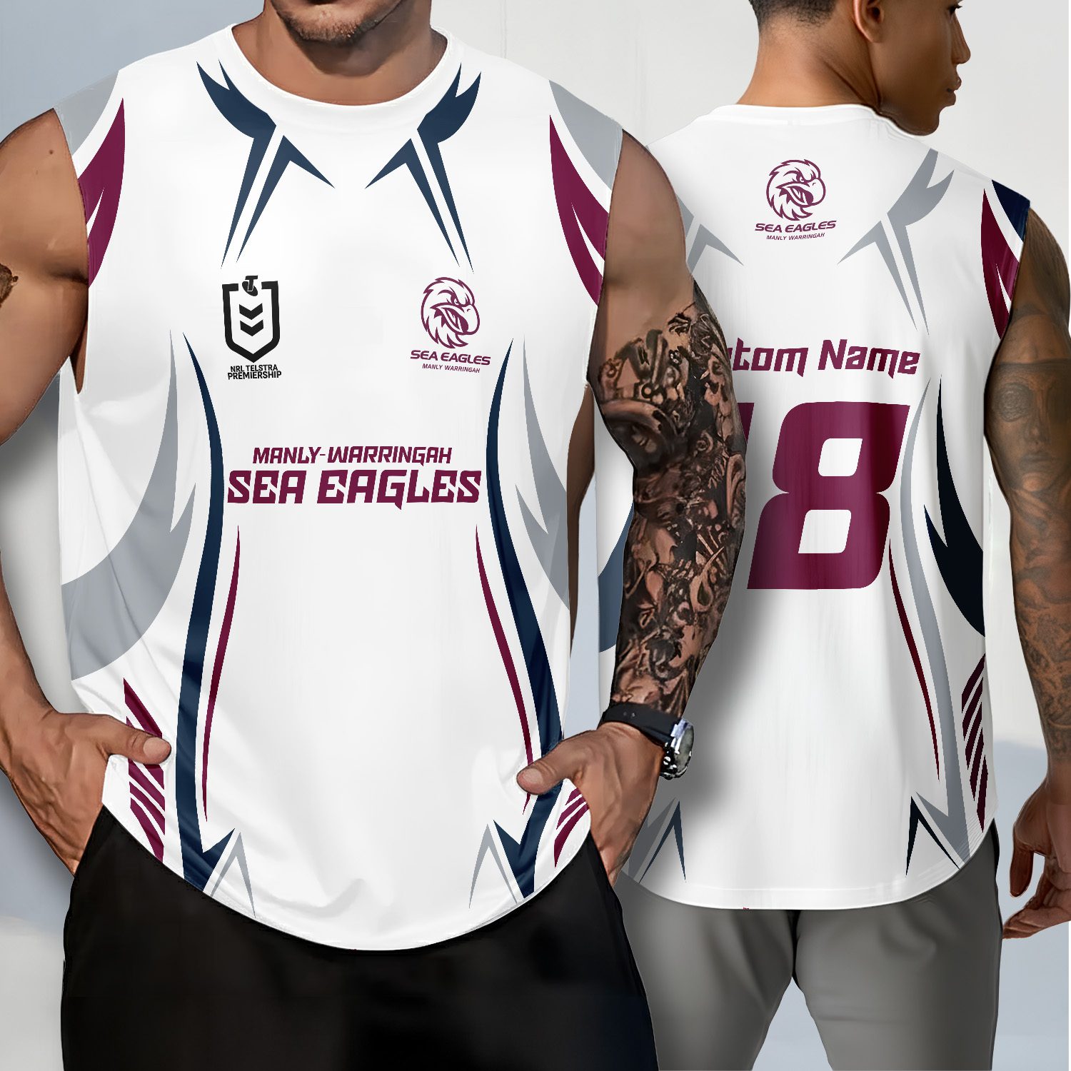 Manly Warringah Sea Eagles Personalized Tank Top Gift For Fans Manly Warringah Sea Eagles Personalized Tank Top Gift For Fans