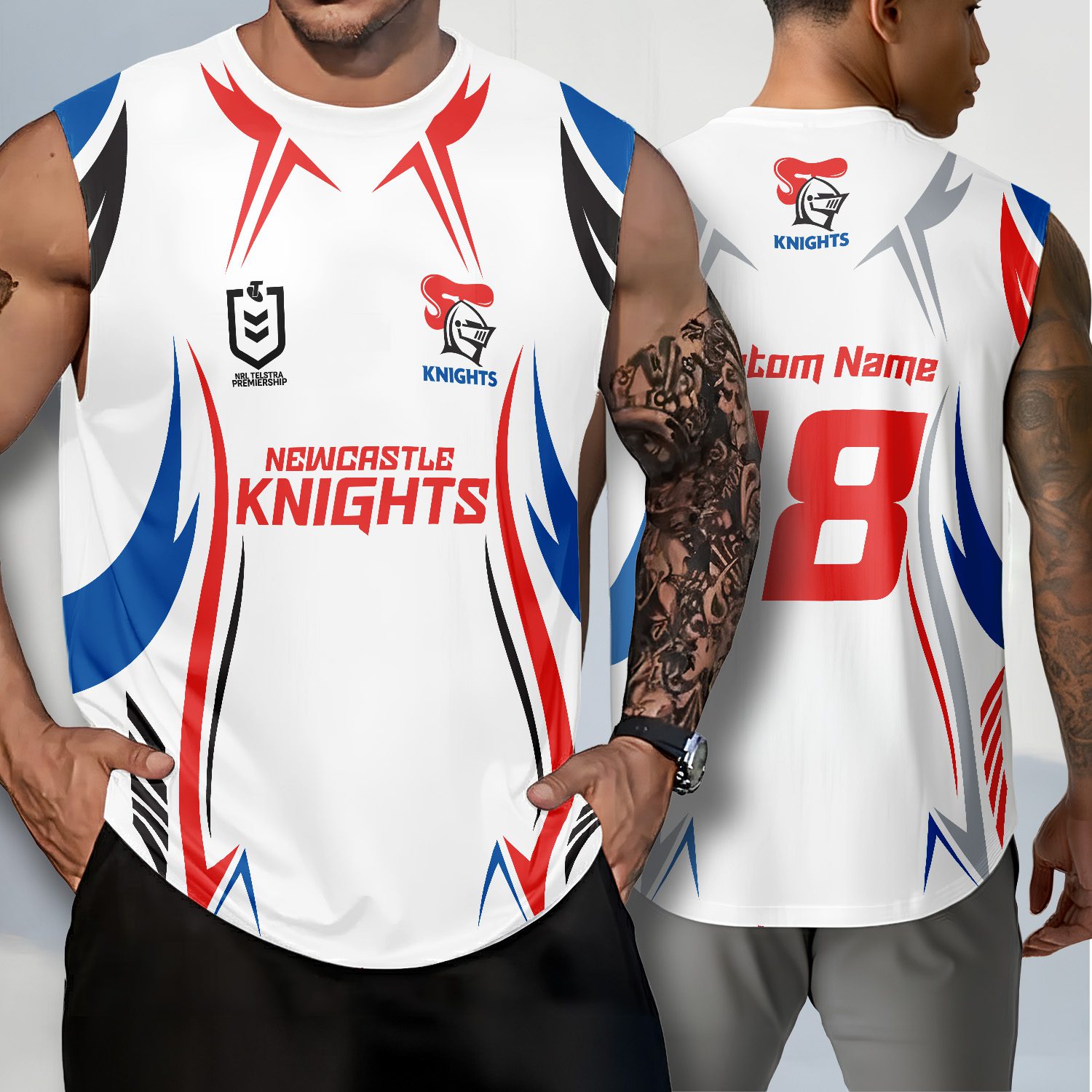Newcastle Knights Personalized Tank Top Gift For Fans Newcastle Knights Personalized Tank Top Gift For Fans