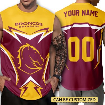NRL Brisbane Broncos Personalized Tank Top Gift For Fans