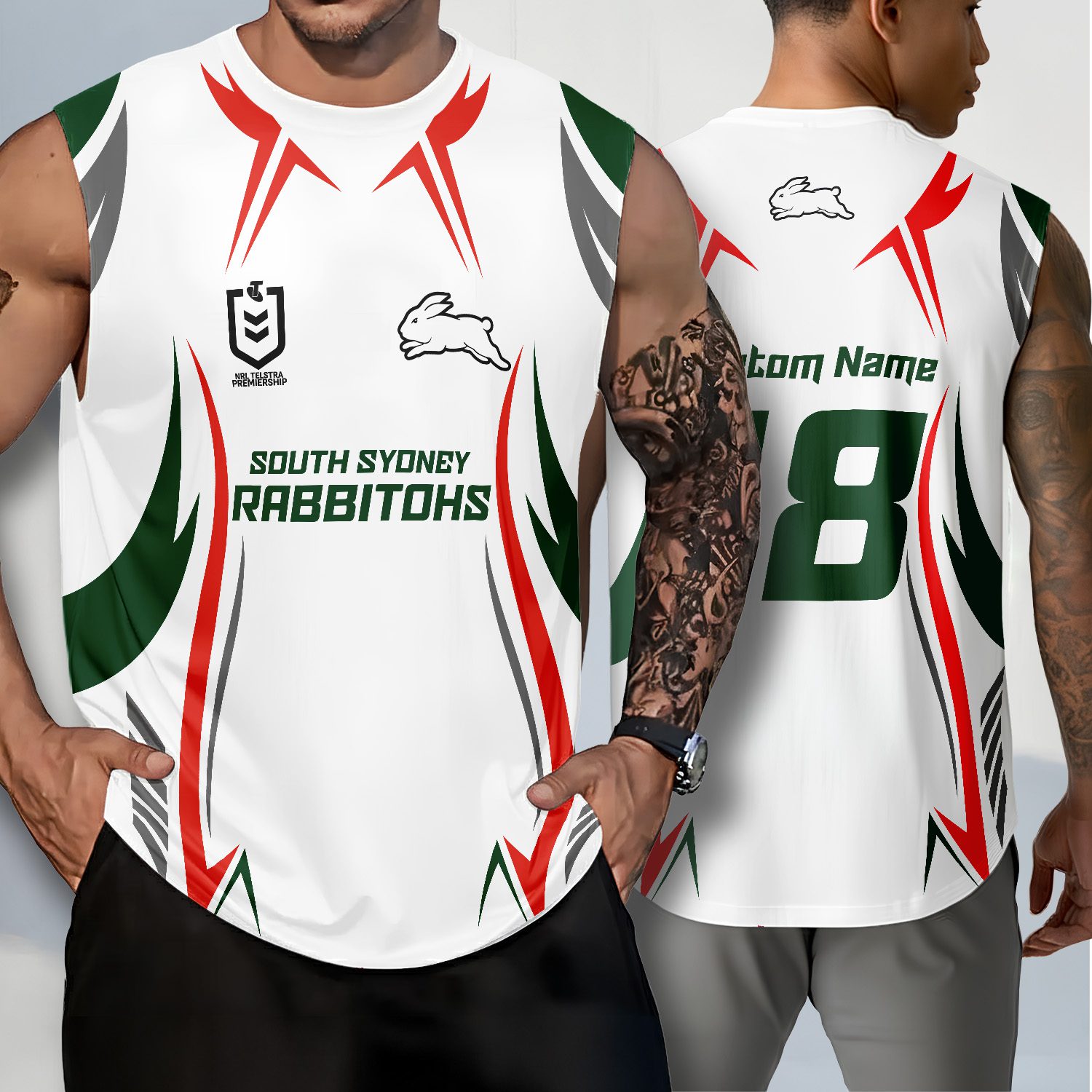 South Sydney Rabbitohs Personalized Tank Top Gift For Fans South Sydney Rabbitohs Personalized Tank Top Gift For Fans