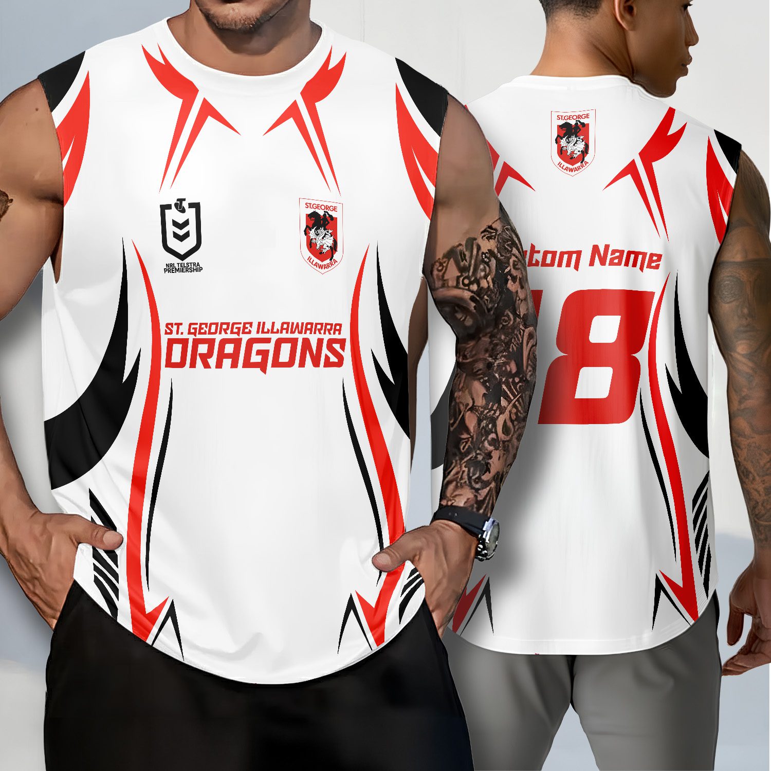 St. George Illawarra Dragons Personalized Tank Top Gift For Fans St. George Illawarra Dragons Personalized Tank Top Gift For Fans