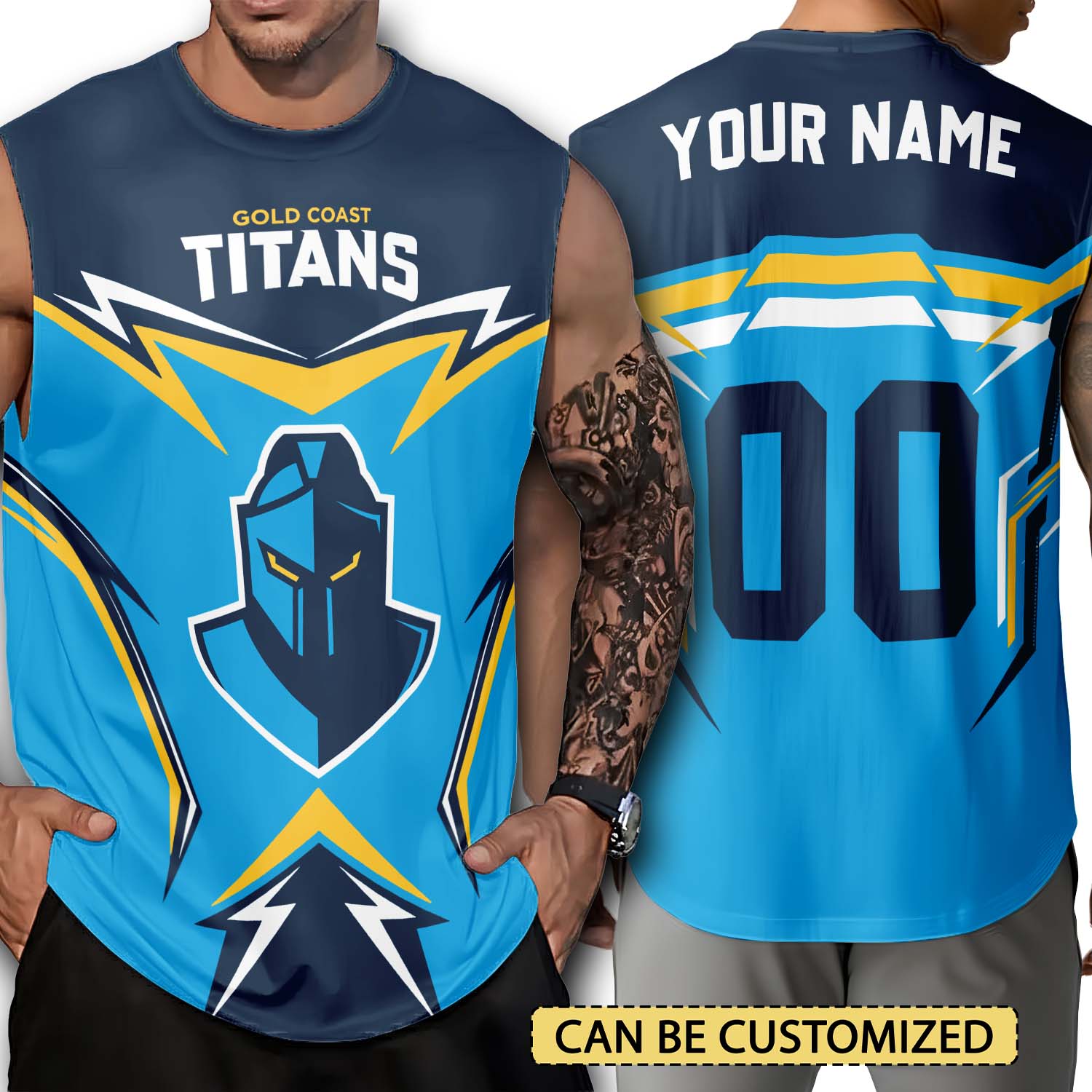 Gold Coast Titans Personalized Tank Top Gift For Fans Gold Coast Titans Personalized Tank Top Gift For Fans