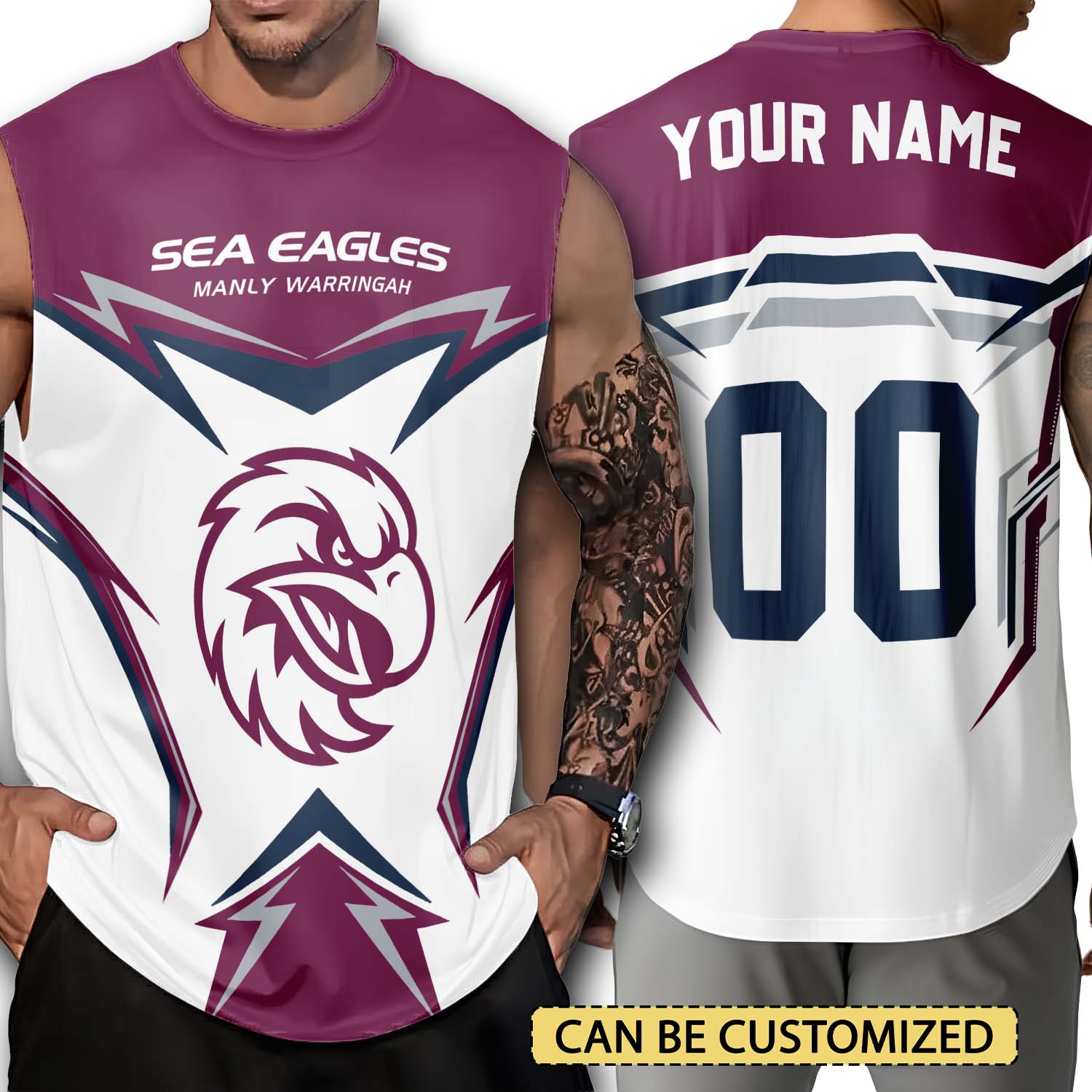 Manly Warringah Sea Eagles Personalized Tank Top Gift For Fans Manly Warringah Sea Eagles Personalized Tank Top Gift For Fans