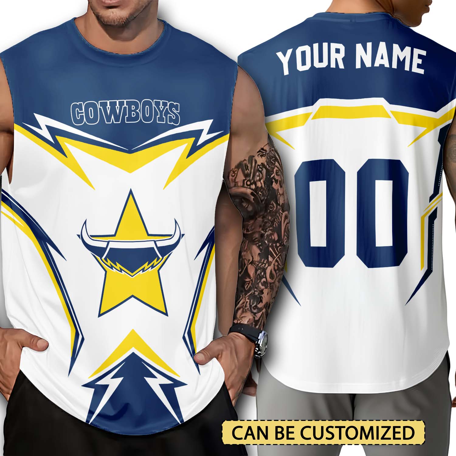 North Queensland Cowboys Personalized Tank Top Gift For Fans North Queensland Cowboys Personalized Tank Top Gift For Fans