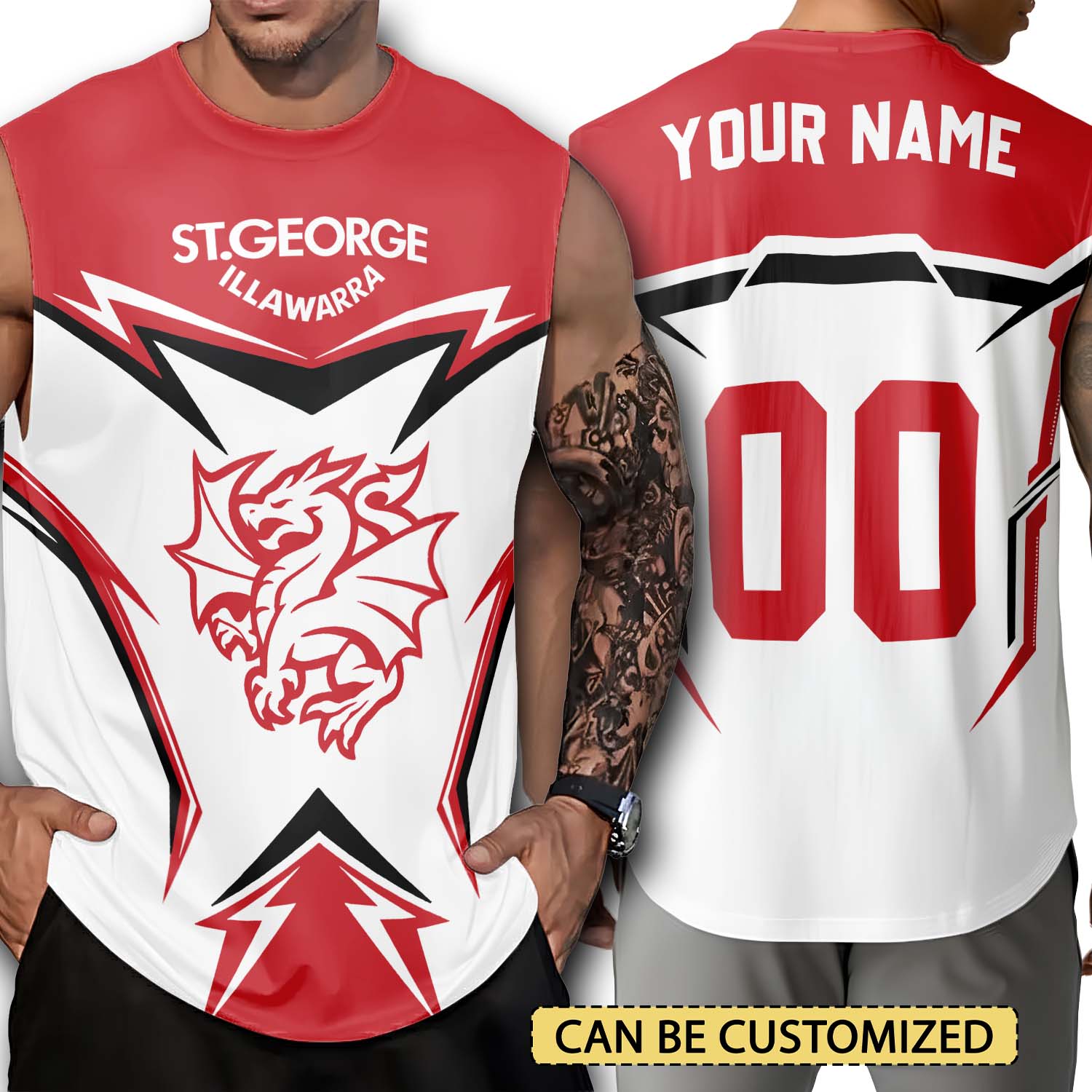 St. George Illawarra Dragons Personalized Tank Top Gift For Fans St. George Illawarra Dragons Personalized Tank Top Gift For Fans