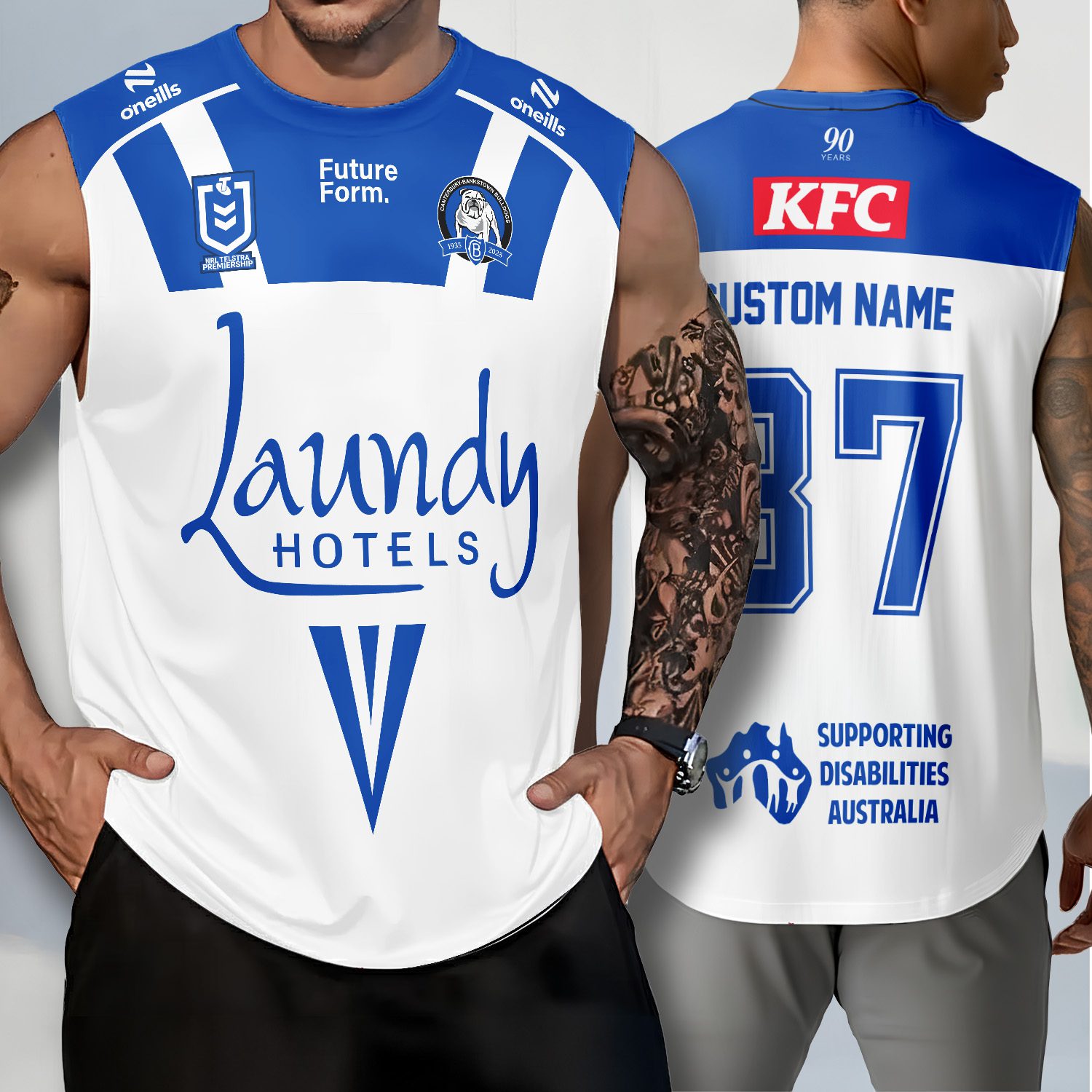 Canterbury-Bankstown Bulldogs Personalized Tank Top Gift For Fans Canterbury-Bankstown Bulldogs Personalized Tank Top Gift For Fans