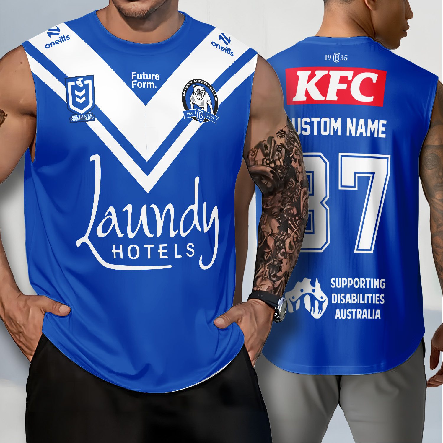 Canterbury-Bankstown Bulldogs Personalized Tank Top Gift For Fans Canterbury-Bankstown Bulldogs Personalized Tank Top Gift For Fans