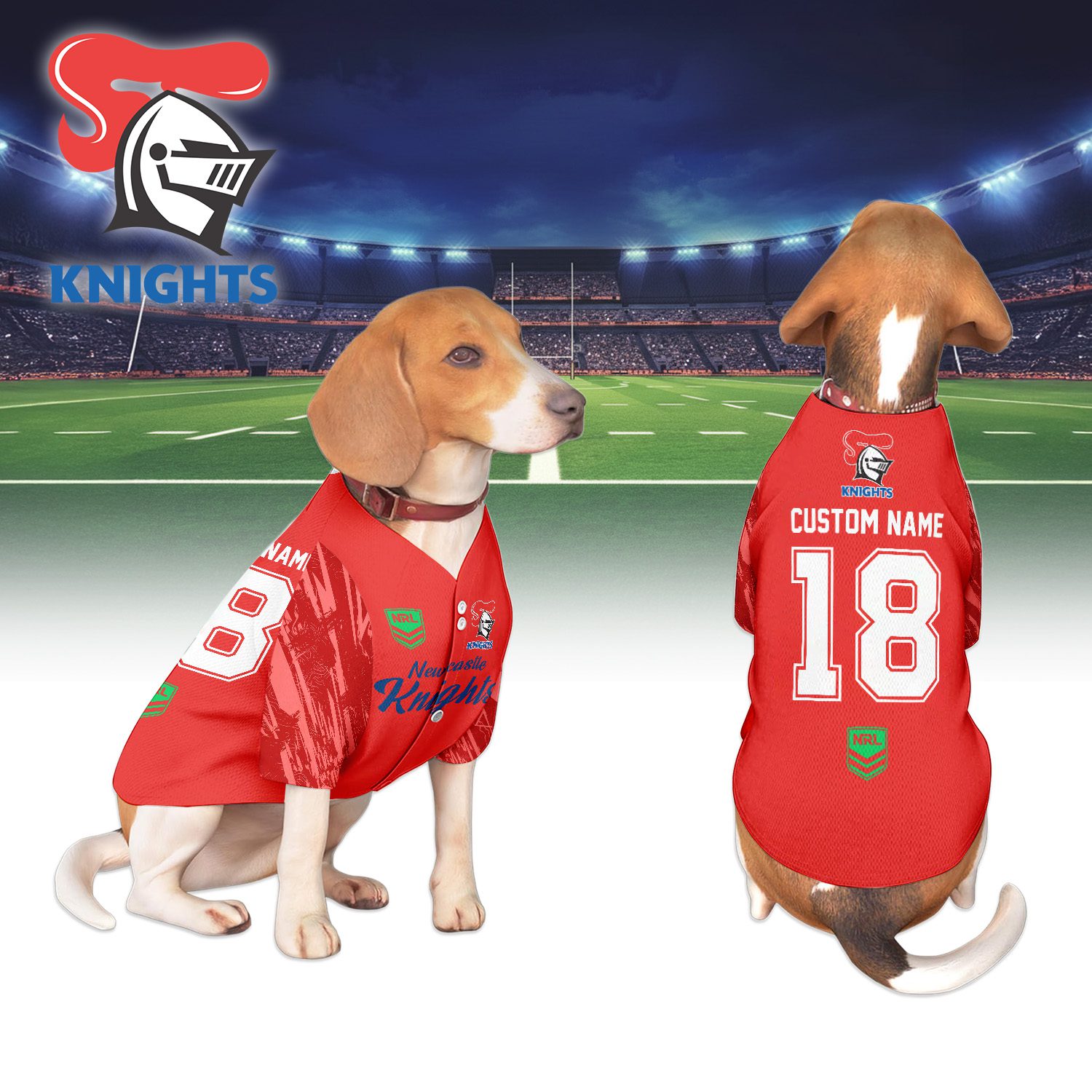 Newcastle Knights Personalized Pet Baseball Jersey Gift For Fans Newcastle Knights Personalized Pet Baseball Jersey Gift For Fans