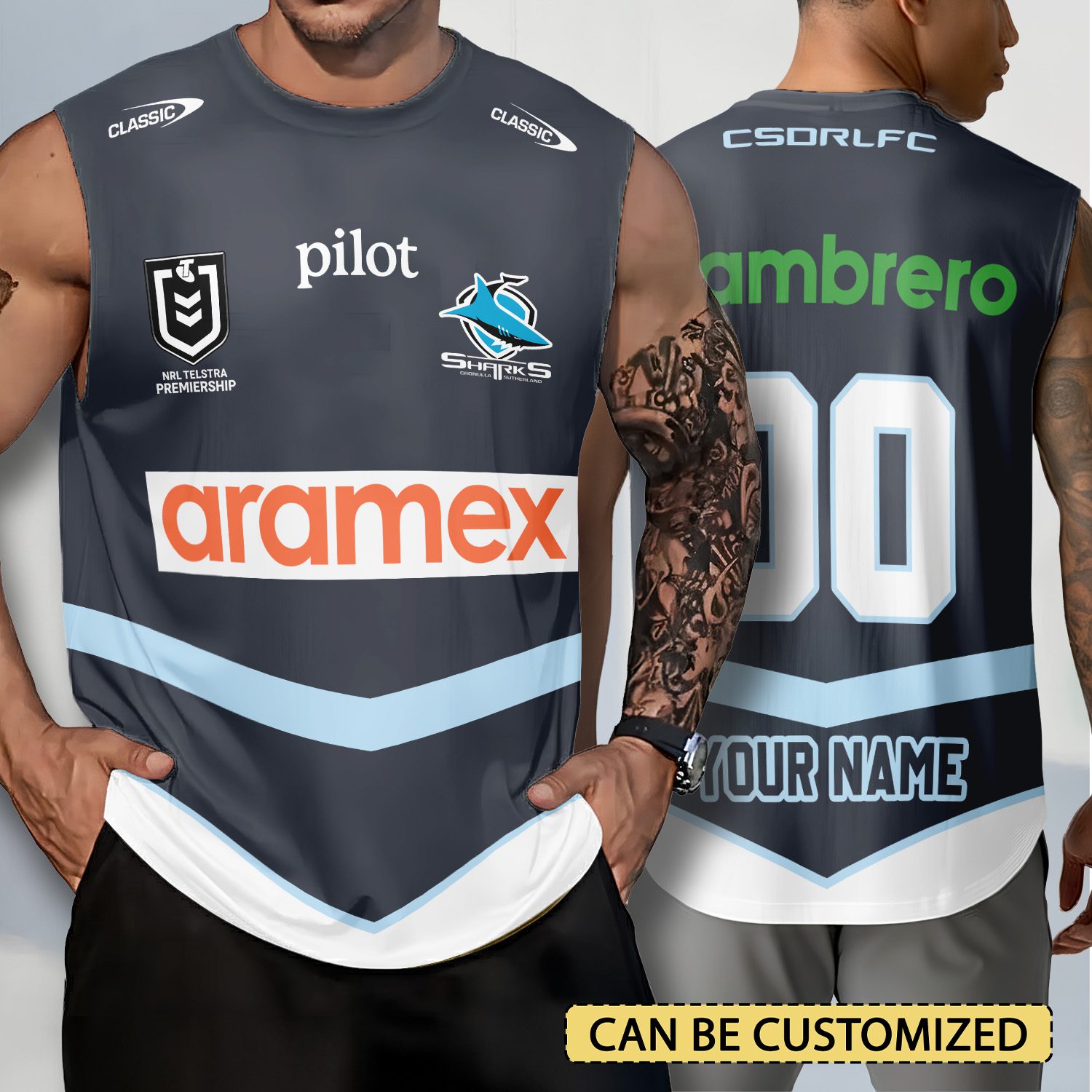 Cronulla-Sutherland Sharks Personalized Tank Top Gift For Fans Cronulla-Sutherland Sharks Personalized Tank Top Gift For Fans