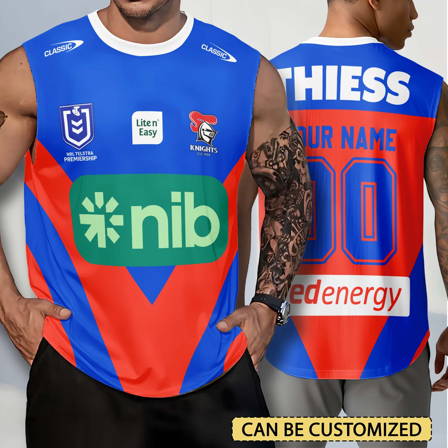 Newcastle Knights Personalized Tank Top Gift For Fans Newcastle Knights Personalized Tank Top Gift For Fans
