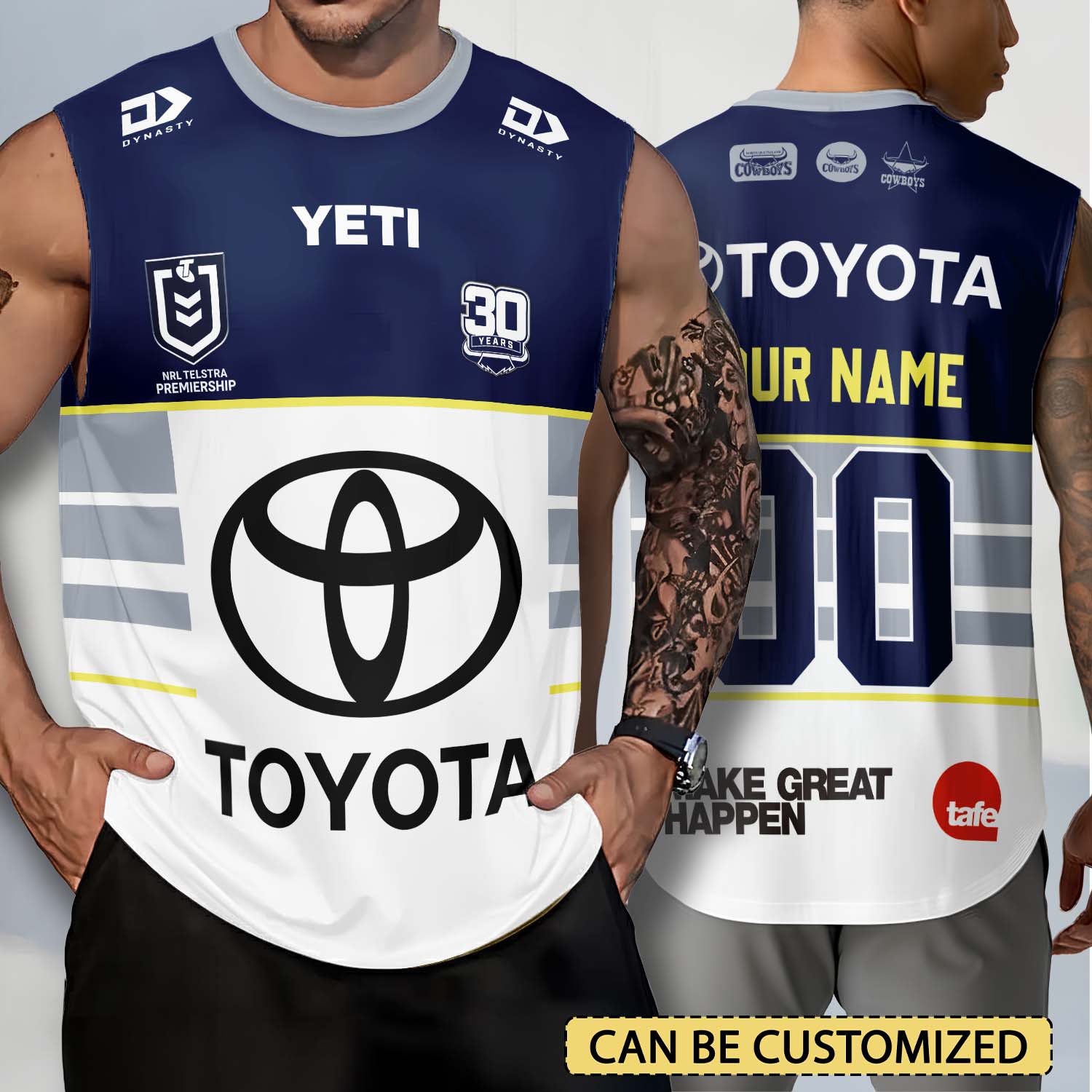 North Queensland Cowboys Personalized Tank Top Gift For Fans North Queensland Cowboys Personalized Tank Top Gift For Fans