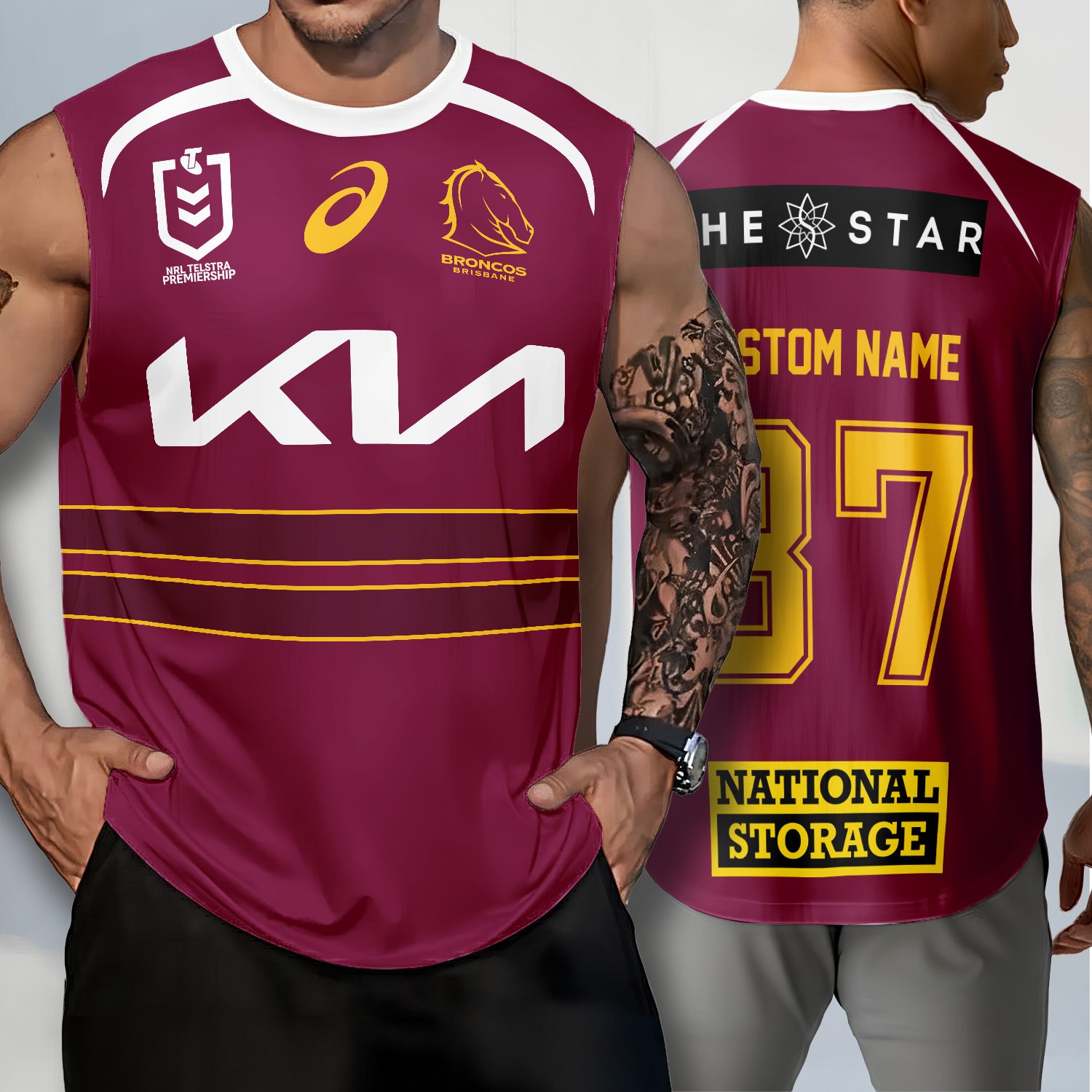 Brisbane Broncos Personalized Tank Top Gift For Fans Brisbane Broncos Personalized Tank Top Gift For Fans