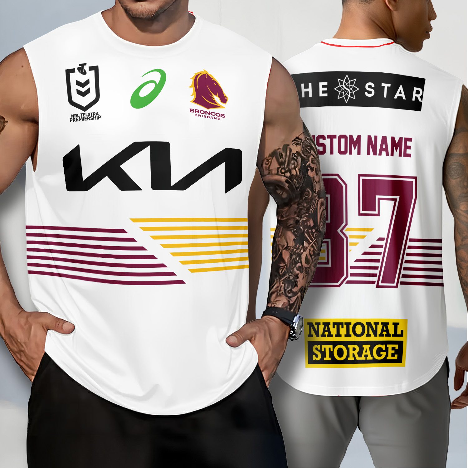 Brisbane Broncos Personalized Tank Top Gift For Fans Brisbane Broncos Personalized Tank Top Gift For Fans