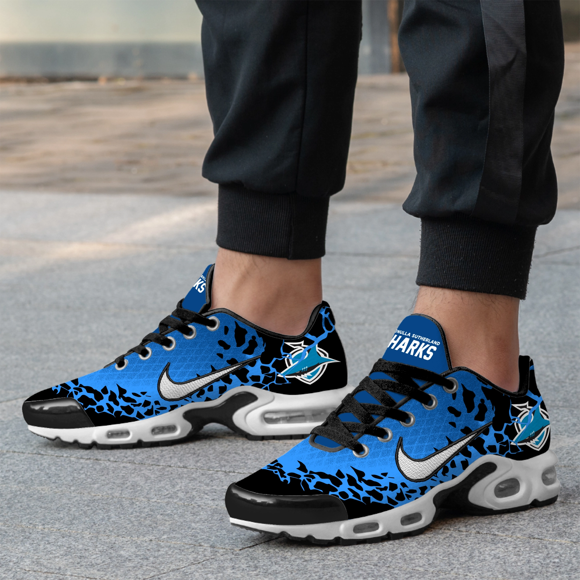 Cronulla-Sutherland Sharks Sports Air Max Plus Sneakers For Men And Women Cronulla-Sutherland Sharks Sports Air Max Plus Sneakers For Men And Women