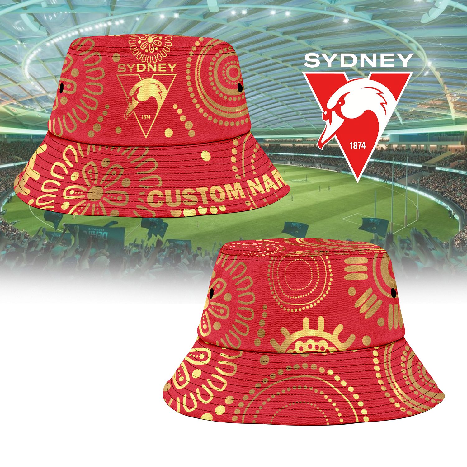 Sydney Swans Sports Personalized Bucket Hat Gift For Fans Sydney Swans Sports Personalized Bucket Hat Gift For Fans