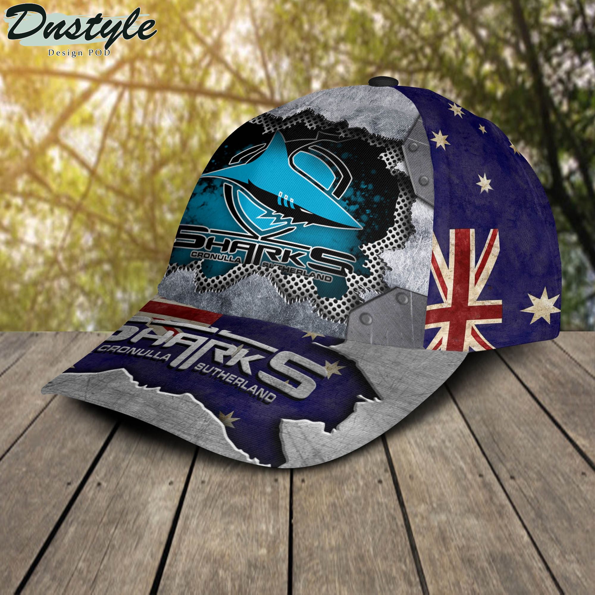 NRL Cronulla-Sutherland Sharks Australian Flag Classic Cap NRL Cronulla-Sutherland Sharks Australian Flag Classic Cap