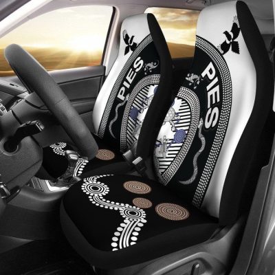 AFL Collingwood Magpies Unique Indigenous Car Seat Covers