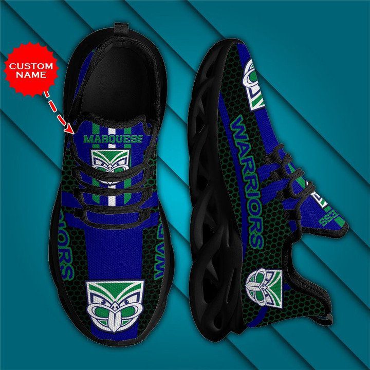 NRL New Zealand Warriors Custom Name Blue Green Max Soul Shoes V1 NRL New Zealand Warriors Custom Name Blue Green Max Soul Shoes V1
