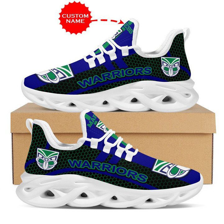 NRL New Zealand Warriors Custom Name Blue Green Max Soul Shoes V1 NRL New Zealand Warriors Custom Name Blue Green Max Soul Shoes V1