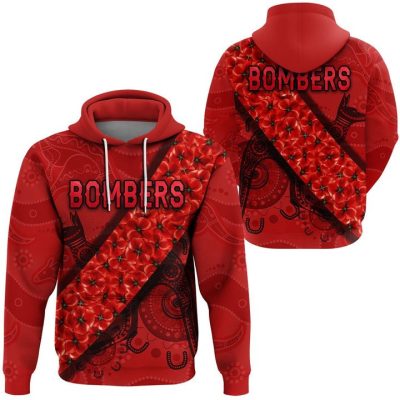 AFL Essendon Bombers Indigenous Red Pullover Hoodie