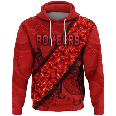AFL Essendon Bombers Indigenous Red Pullover Hoodie