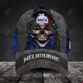 AFL North Melbourne Kangaroos Custom Name Skull Classic Cap