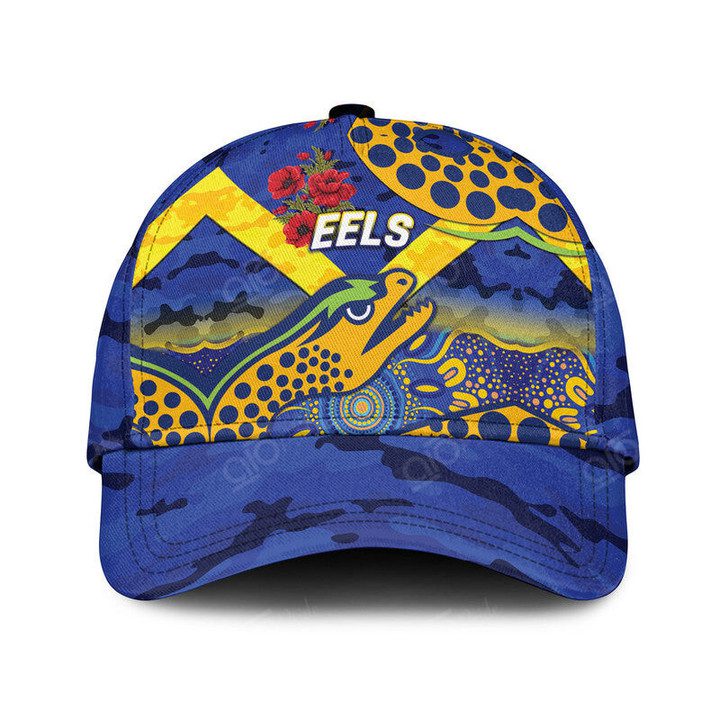 NRL Parramatta Eels ANZAC Indigenous Poppy Vibes Classic Cap NRL Parramatta Eels ANZAC Indigenous Poppy Vibes Classic Cap
