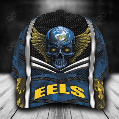 NRL Parramatta Eels Custom Name Skull Classic Cap