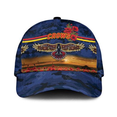 AFL Adelaide Crows Poopy Flower Navy Blue Classic Cap