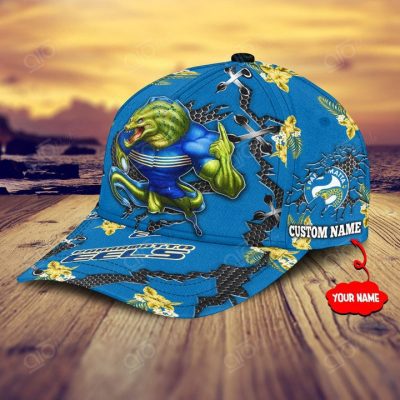 NRL Parramatta Eels Custom Name Mascot Flower Classic Cap