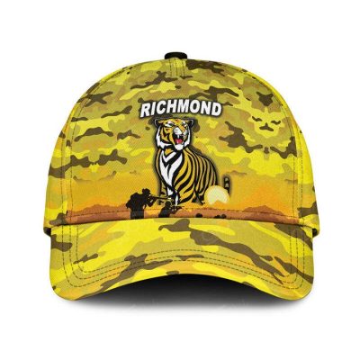 AFL Richmond Tigers ANZAC Soldiers Yellow Classic Cap