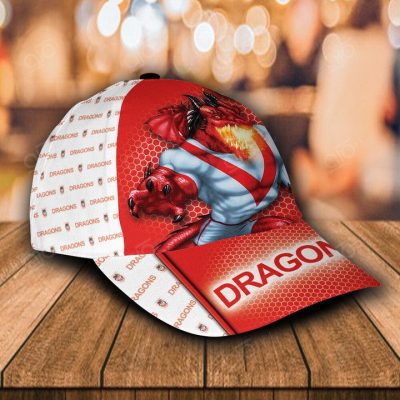 NRL St. George Illawarra Dragons White Red Mascot Classic Cap