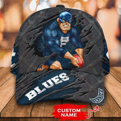 AFL Carlton Blues Custom Name Navy Blue Superman Classic Cap