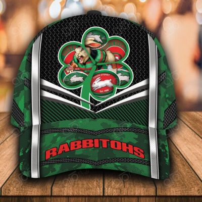 NRL South Sydney Rabbitohs Custom Name Mascot Green Classic Cap