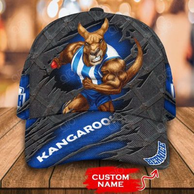 AFL North Melbourne Kangaroos Custom Name Mascot Classic Cap