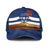 AFL Geelong Cats Navy Blue Poopy Flowers Classic Cap