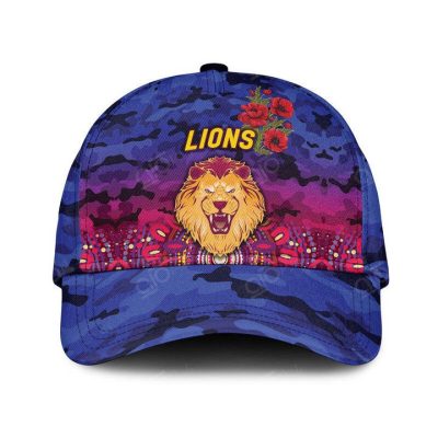 AFL Brisbane Lions Indigenous Poppy Flower Classic Cap