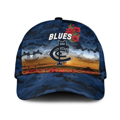 AFL Carlton Blues Navy Blue Poopy Flower Classic Cap