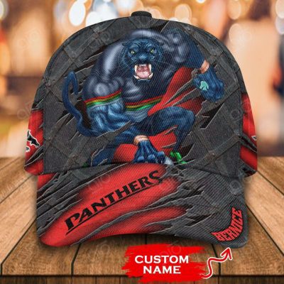 NRL Penrith Panthers Custom Name Mascot Red Version Classic Cap