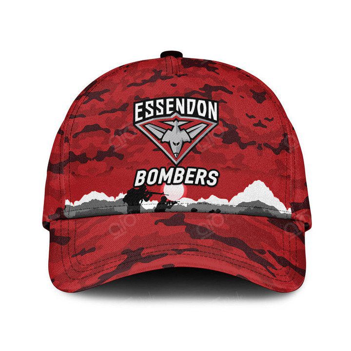 AFL Essendon Bombers ANZAC Day Red Classic Cap AFL Essendon Bombers ANZAC Day Red Classic Cap