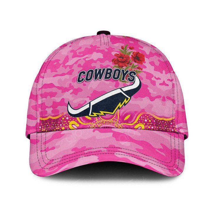 NRL North Queensland Cowboys Poppy Flower Pink Classic Cap NRL North Queensland Cowboys Poppy Flower Pink Classic Cap