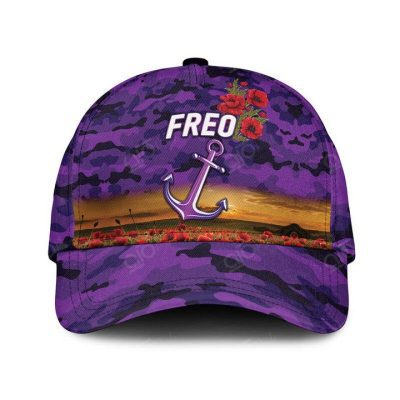 AFL Fremantle Dockers Poppy Flowers Purple Classic Cap