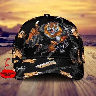 NRL Wests Tigers Custom Name Mascot Flower Classic Cap