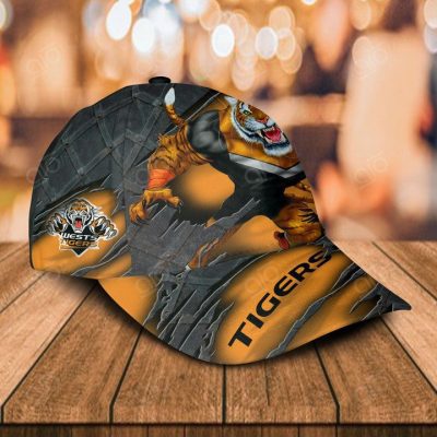 NRL Wests Tigers Custom Name Mascot Scratch Cover Classic Cap