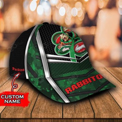 NRL South Sydney Rabbitohs Custom Name Mascot Green Classic Cap